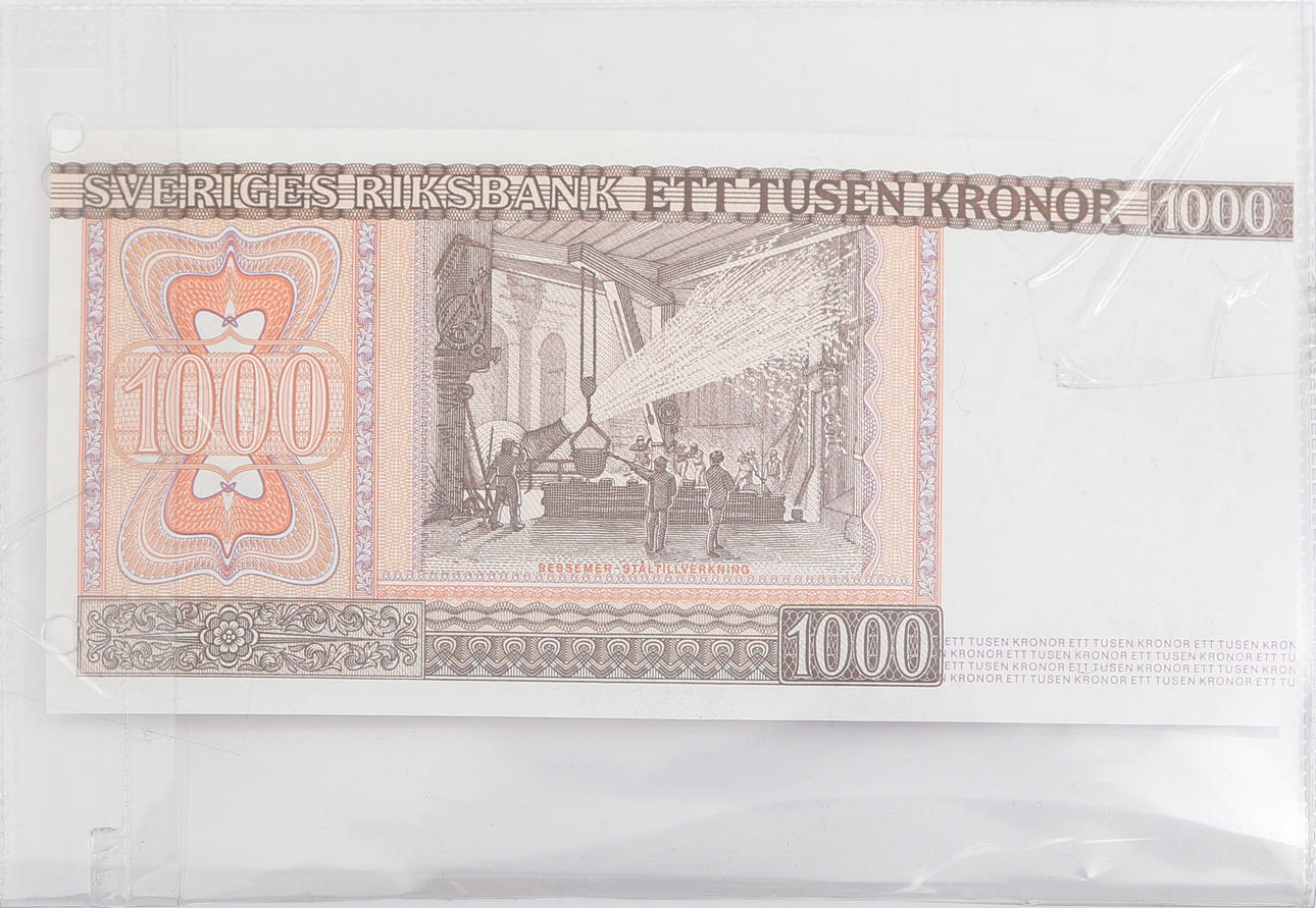 BANK, one thousand kroner, 1984.