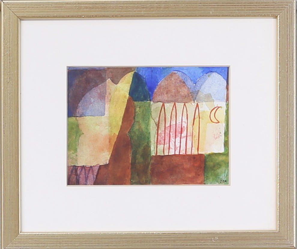 JAN-ERIK ANDERSSON. Komposition, akvarell, signerad.