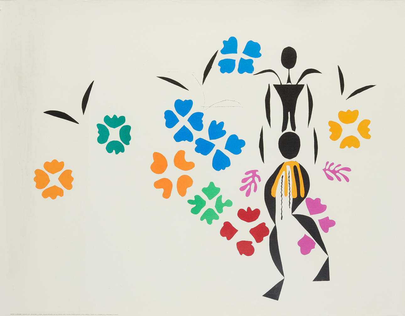 HENRI MATISSE. EFTER. "Den sorte dame", offset, Spadem 1970.