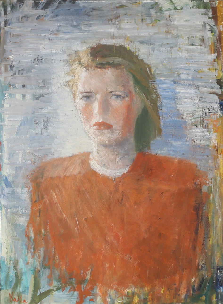 KALLE HEDBERG. "Helena", olja på pannå, signerad.