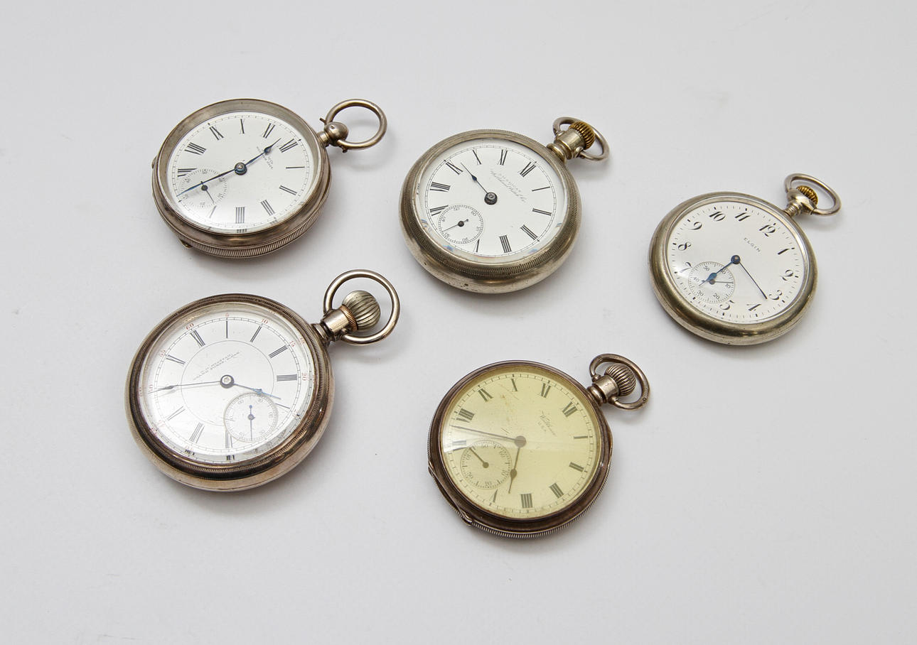 FICKUR. 5st, Bl a Waltham, Elgin mm.