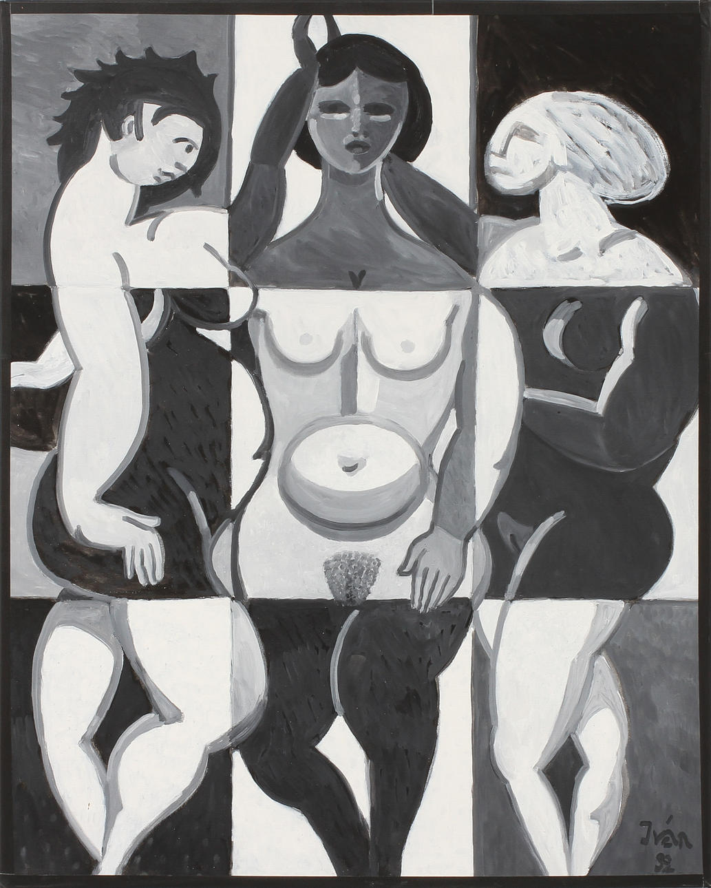 IVÁN GRÜNEWALD. Olja på duk, signerad samt daterad 92.