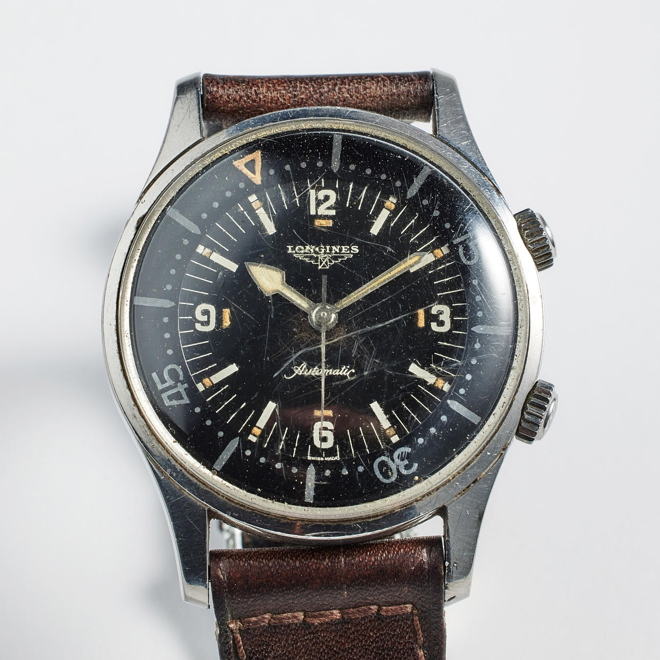 LONGINES, wristwatch, Compressor Diver, steel, circa 1962.