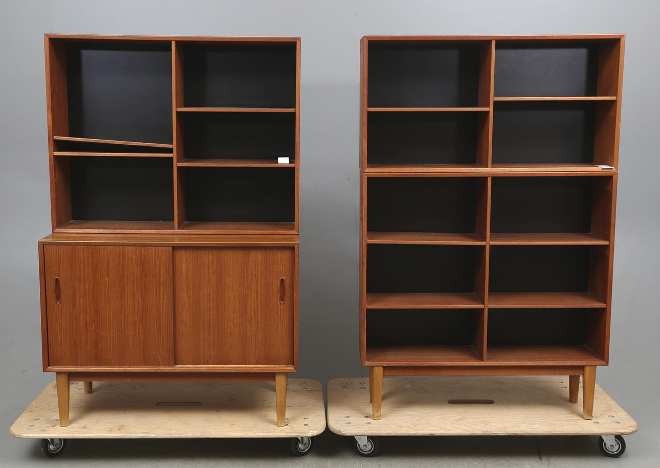 HYLLSYSTEM, 4 delar, Hugo Troeds, Bjärnum, 1950/60-tal.