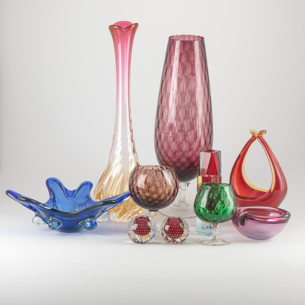 Konvolut. Murano Glas, 11-tlg.