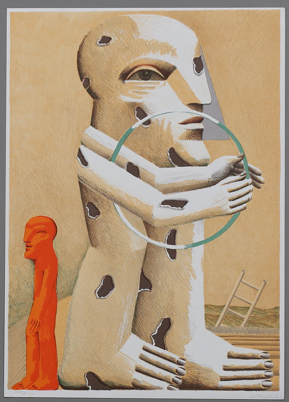 HORST ANTES. Figurer, färglitografi nr 4339/10000, signerad Antes.