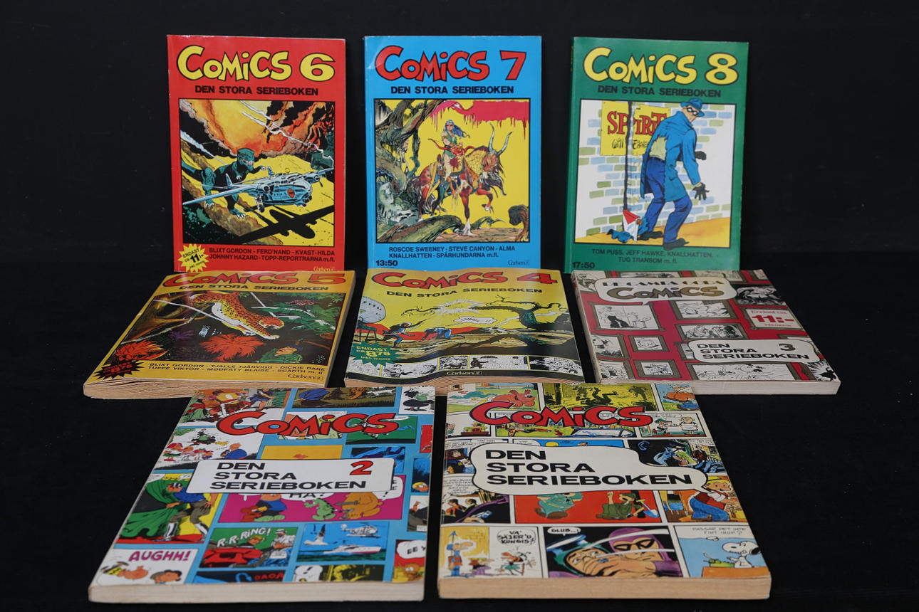 COMIC-BÜCHER, 8-tlg., Comics, 1970er Jahre.
