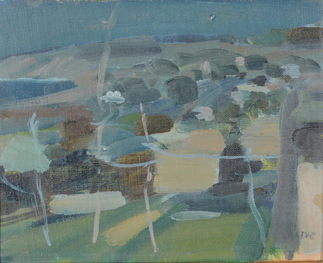 FOLKE KNAFVE. Olja på pannå.