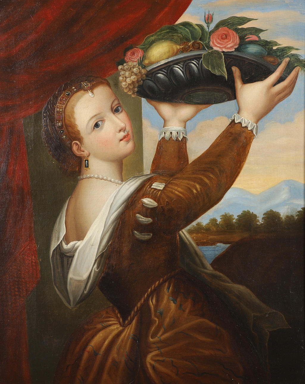AFTER TITIAN (1490-1576). THE SERVING GIRL.