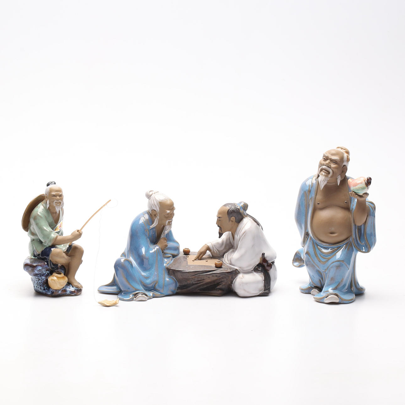 FIGUREN, 3 Stück, Keramik, China.