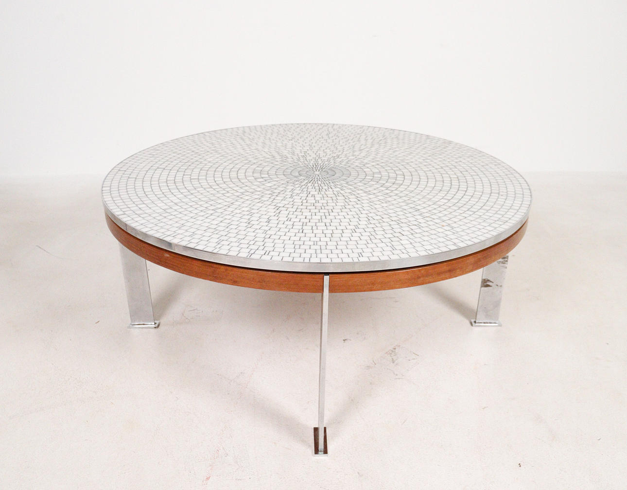 Round Mosaic Coffee Table by Berthold Müller, 1960s.