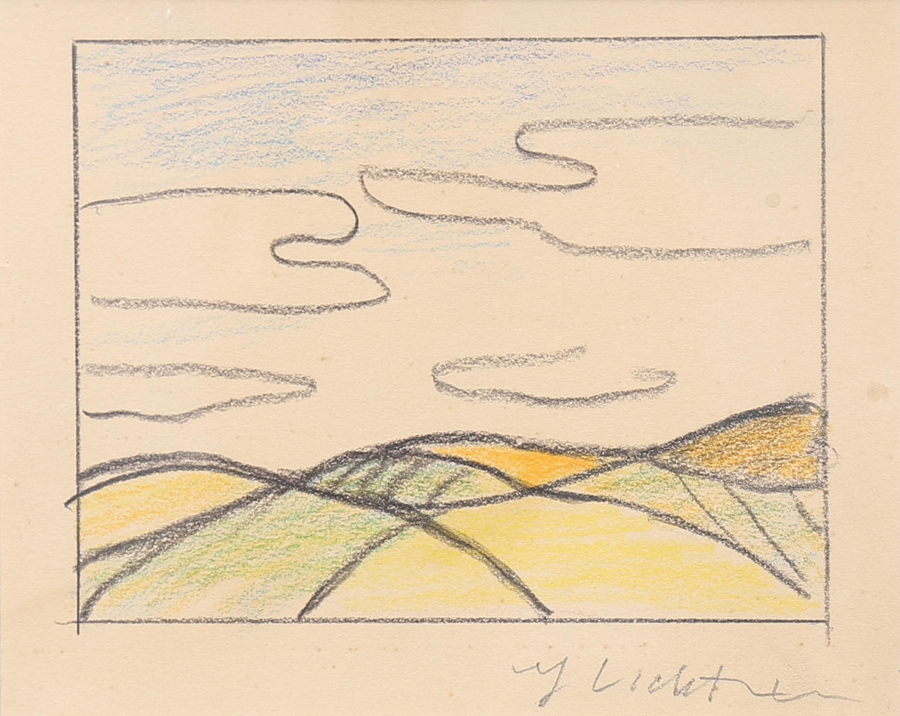 ROY LICHTENSTEIN. Lithographie, signiert.