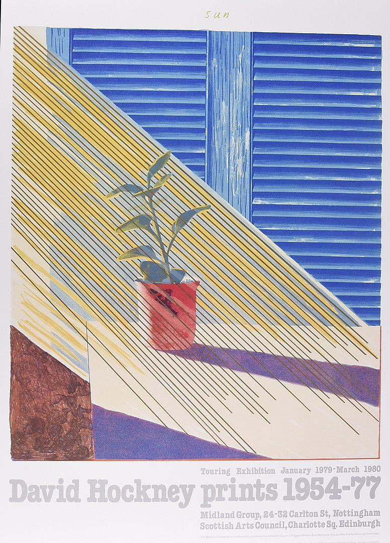 DAVID HOCKNEY. Cartel de la exposición. Sol.