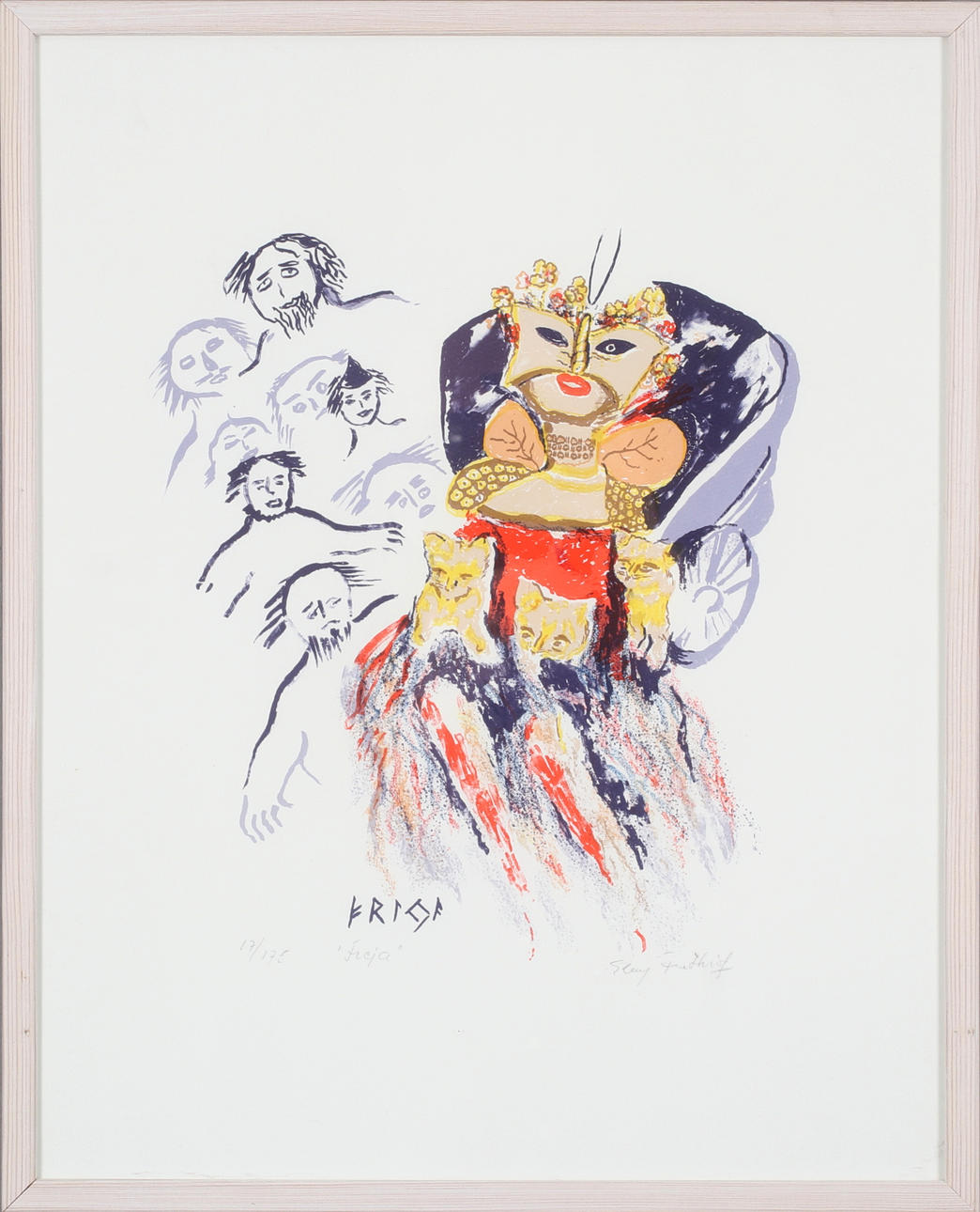 ELVY FRITHIOF. "Freja", lithograph, signed and numbered 17/175.