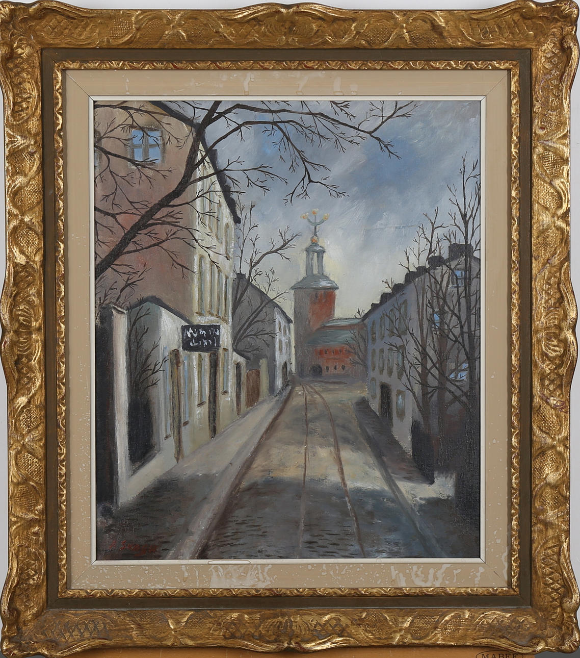 HENRIK SKAGH. Stockholms stadshus, olja på duk, signerad H Skagh.