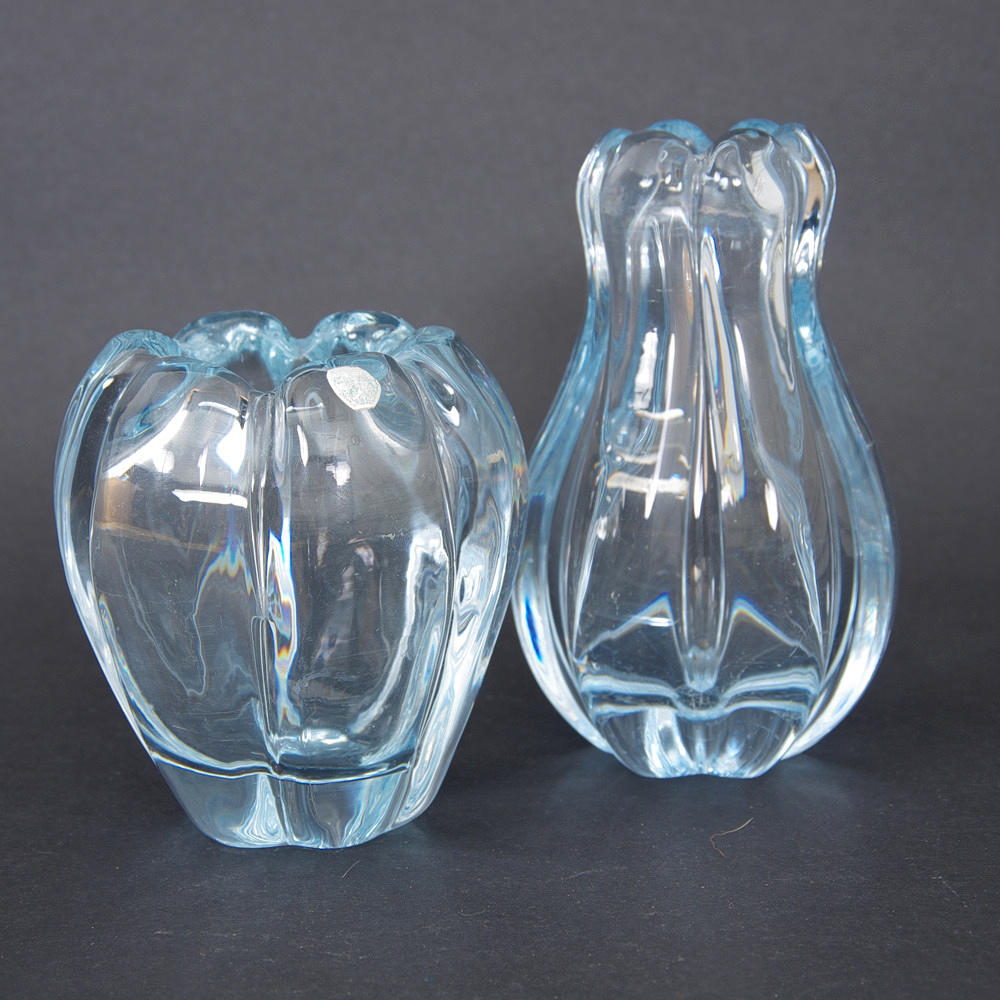 VASER, 2 stycken, Vicke Lindstrand, Orrefors.