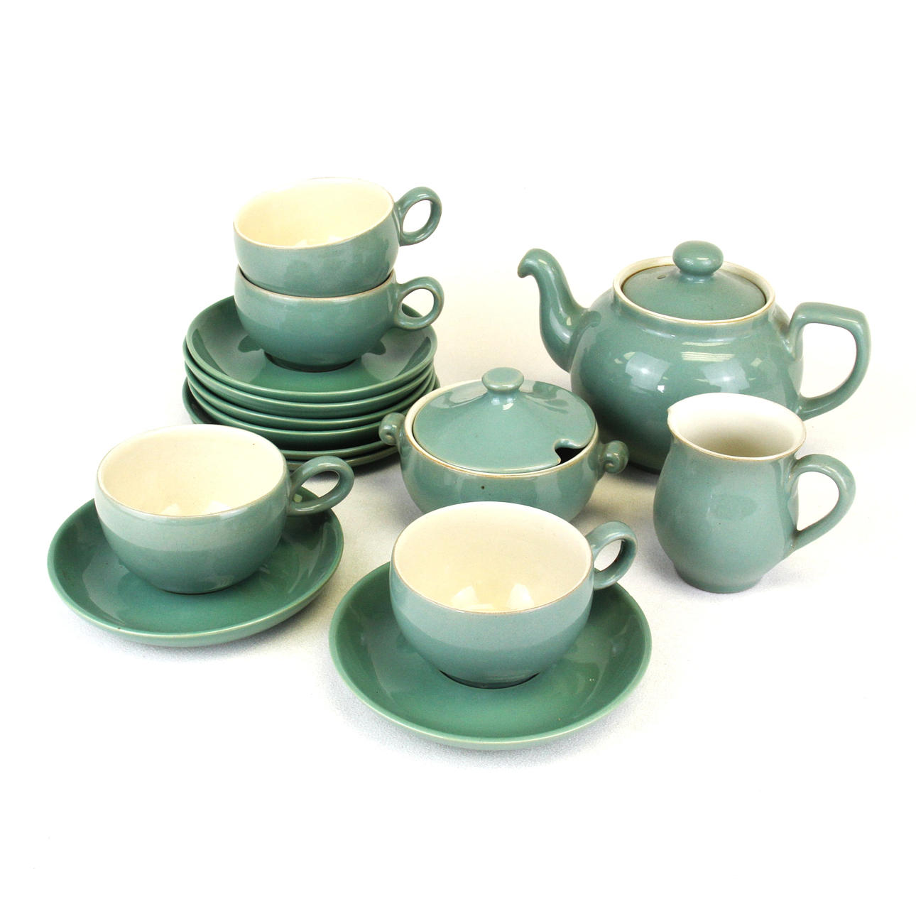 PART DENBY TEA SET.
