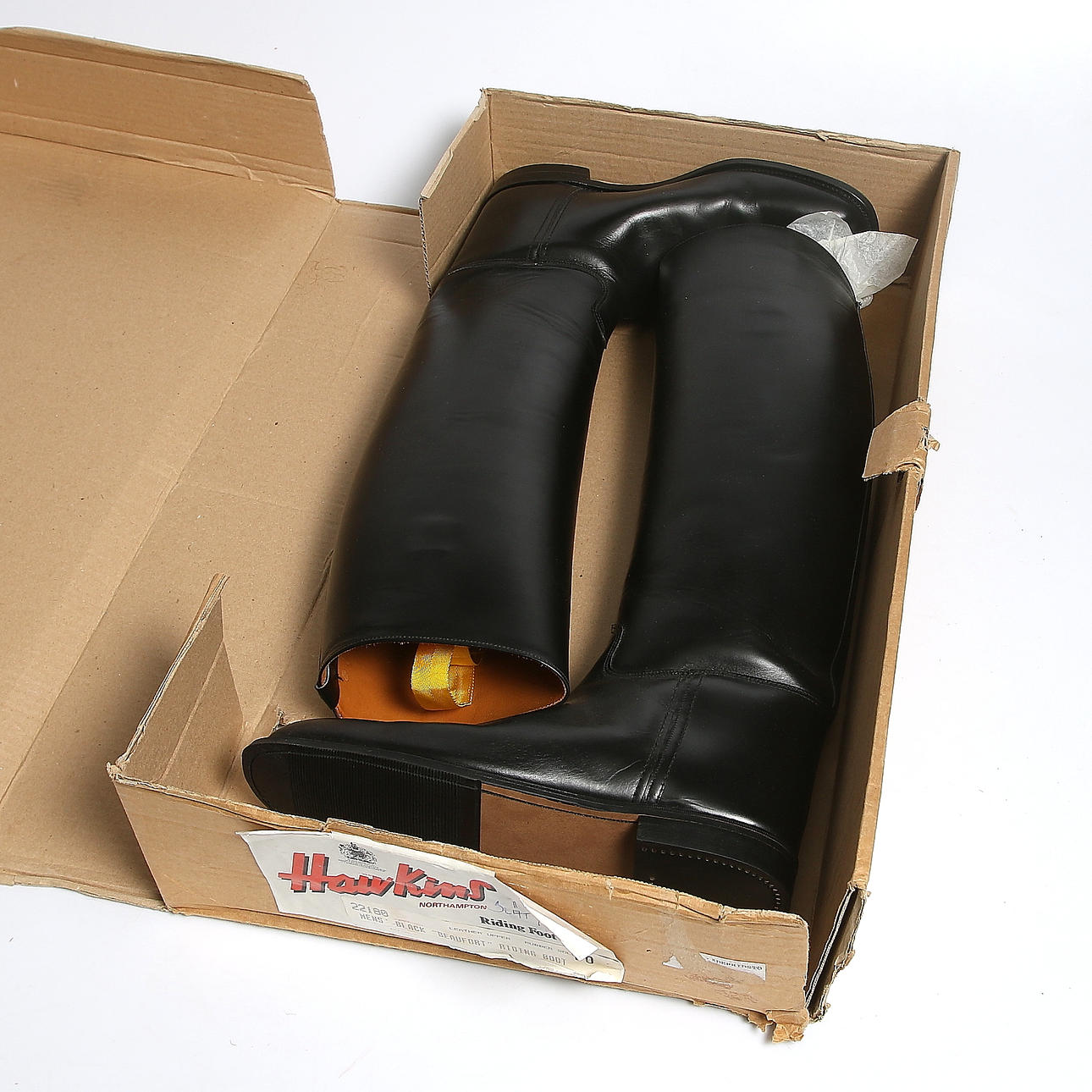 RIDSTÖVLAR, herr, läder, Hawkins, Northampton, England. 1900-talets andra hälft. Strl 44-45, UK 10.