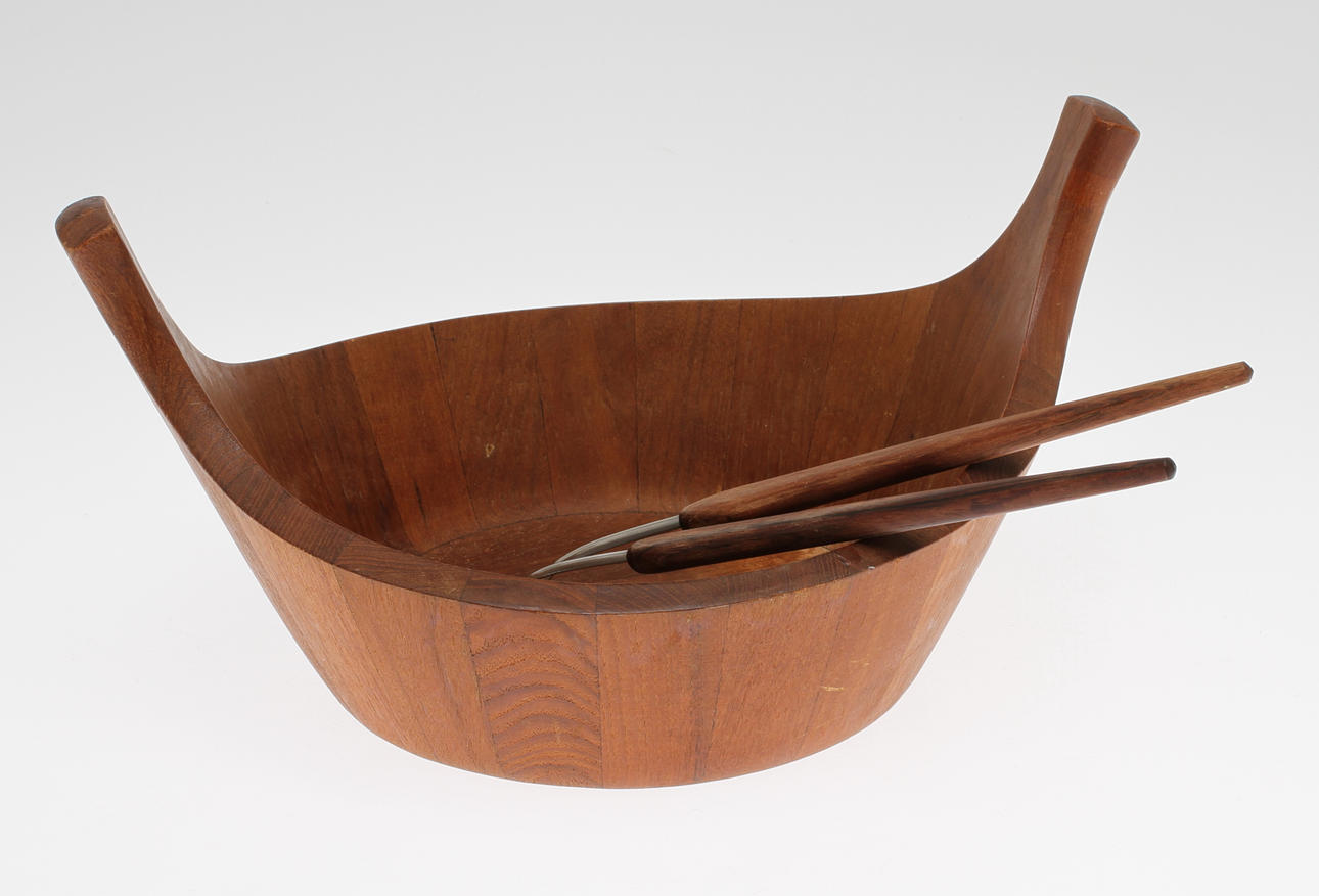 SALLADSSKÅL med BESTICK, Jens Harald Quistgaard, Danmark.