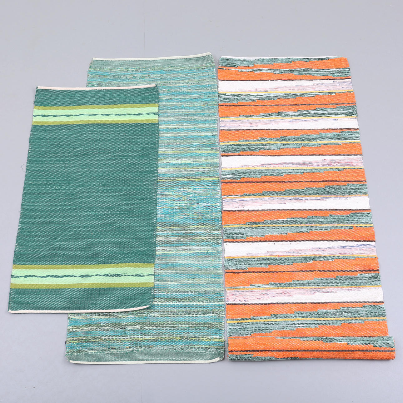 TRASMATTOR, 3 st nyskick, gröna toner.