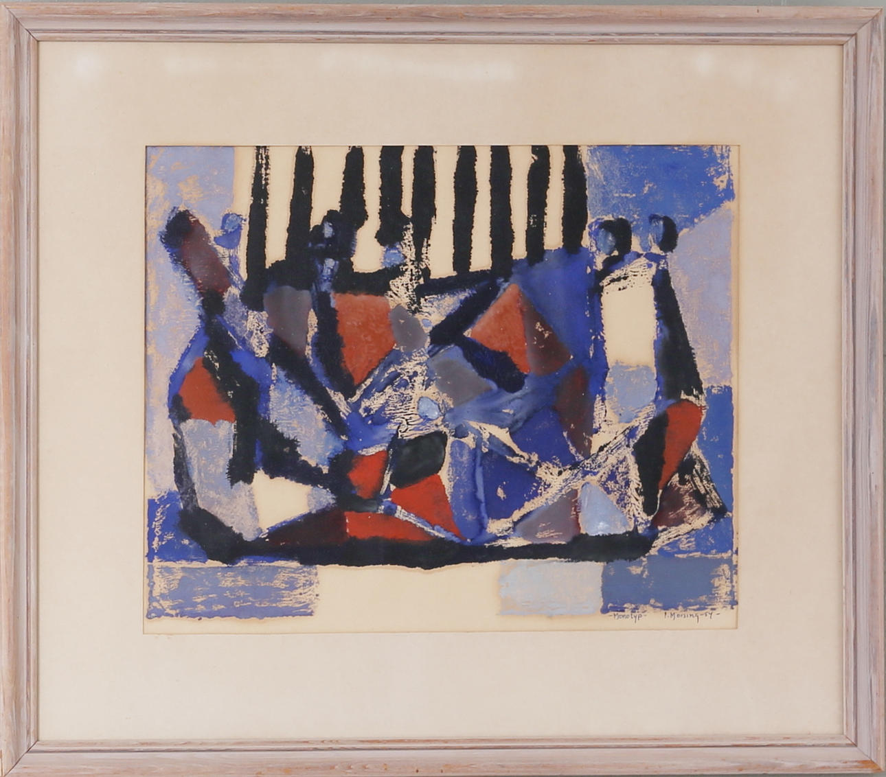 IVAR MORSING. "Fyra kungar", monotyp, signerad och daterad -54.