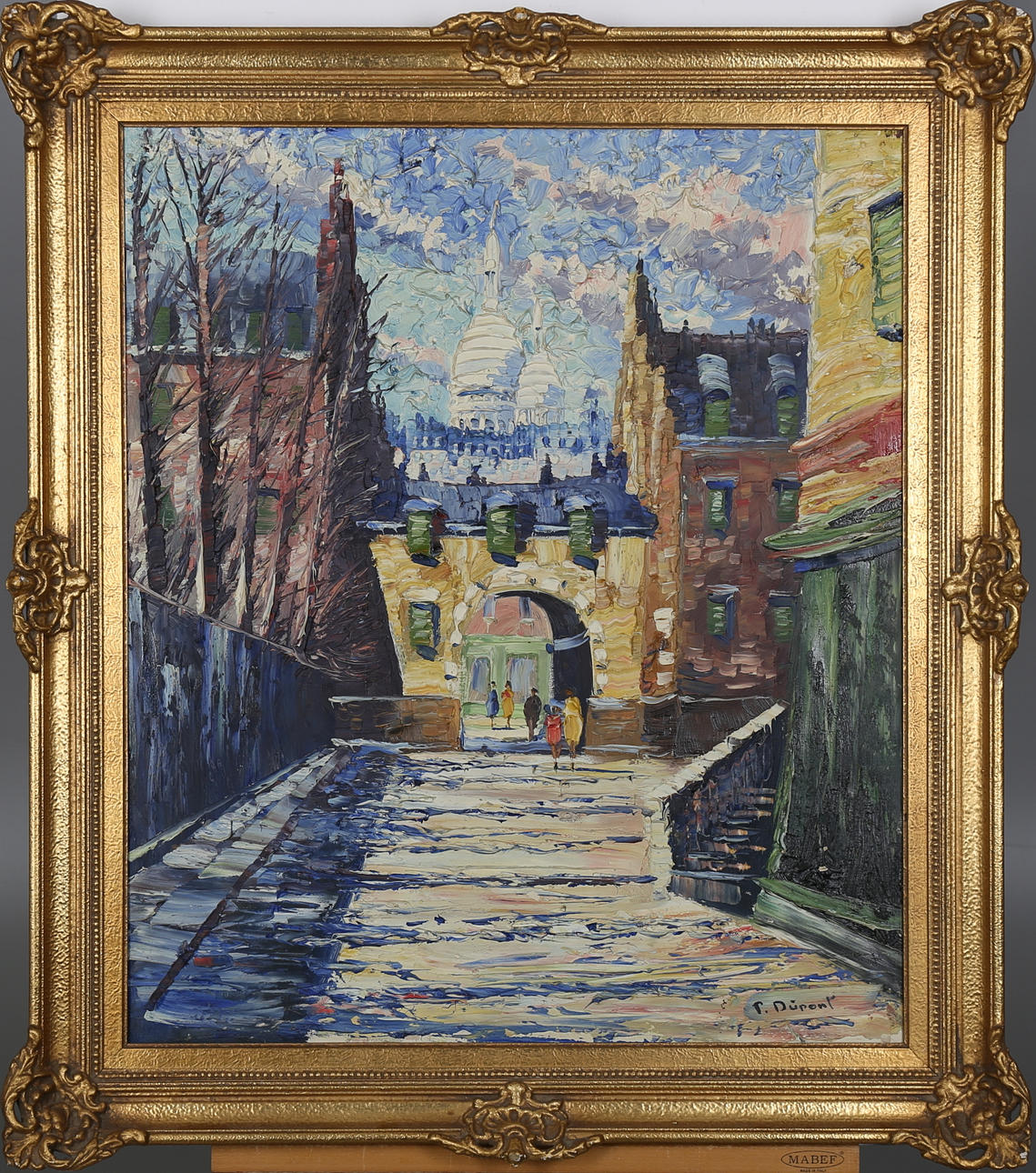 OIDENTIFIERAD KONSTNÄR. Sacre Coeur, Paris, olja på duk, signerad T Dupont.