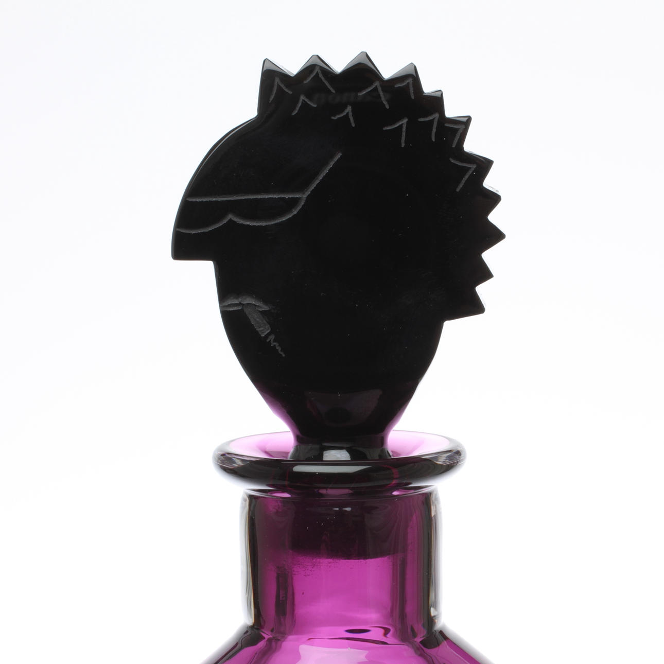 KARAFF, glas, Erika Lagerbielke för Orrefors, signerad samt daterad 1986.