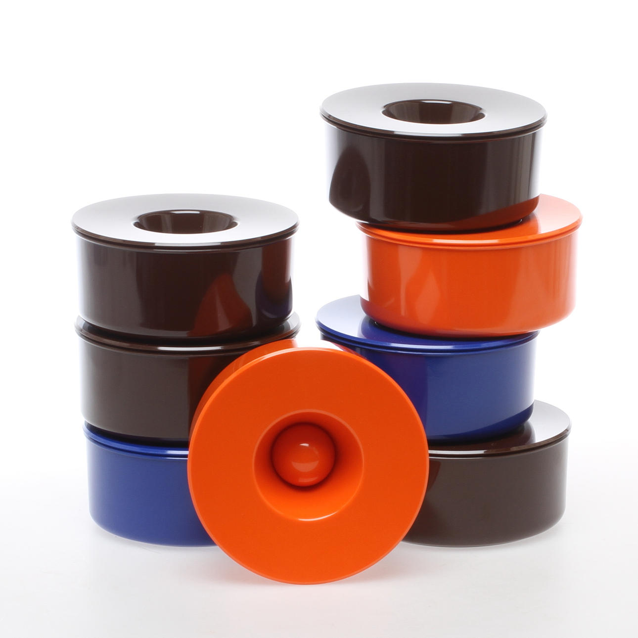 ASKFAT, 8 st, melamin, "Kulan" Gunnar Larson för Gustavsberg, 1900-talets andra hälft.