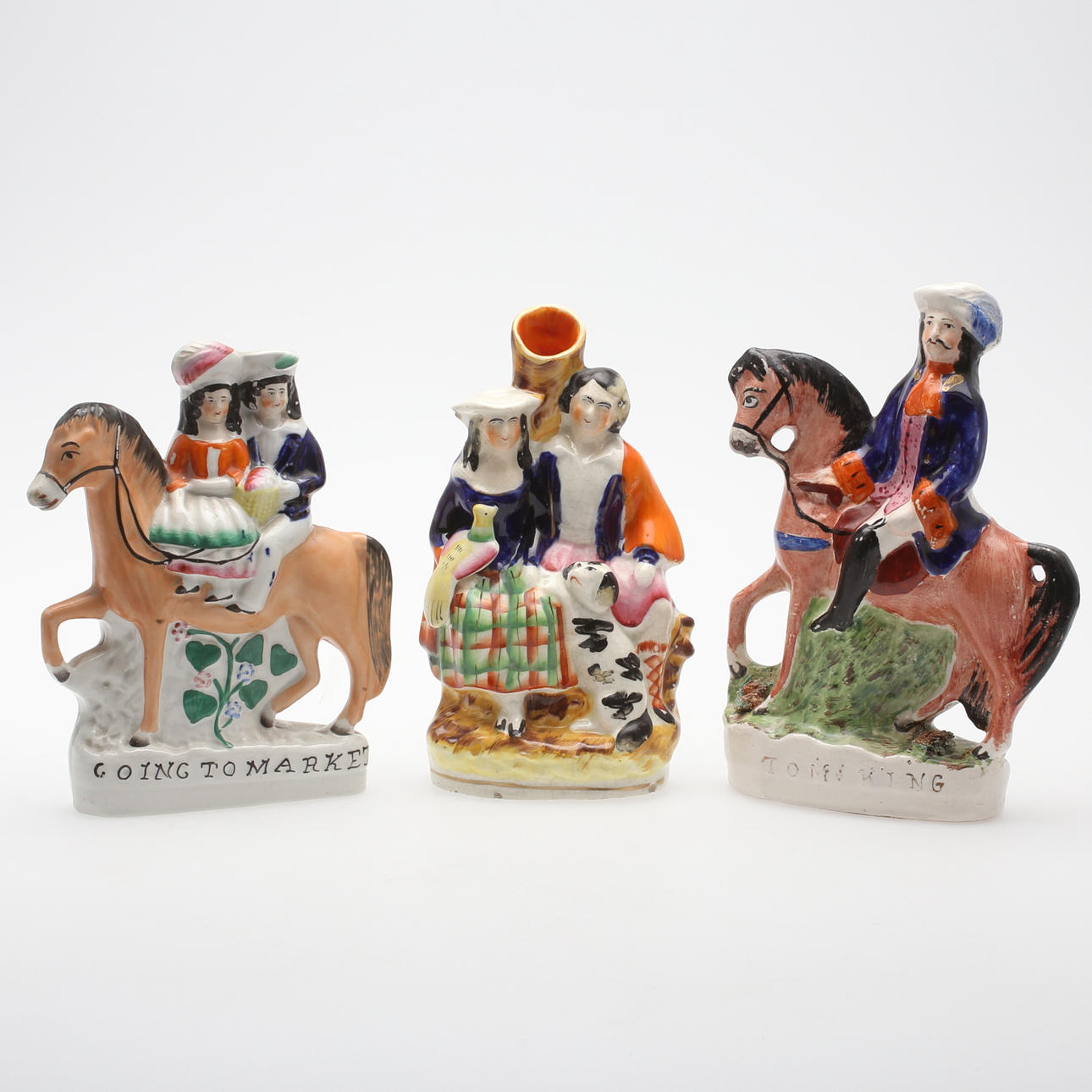 FIGURINER, 7 st, porslin, 18/1900-tal.