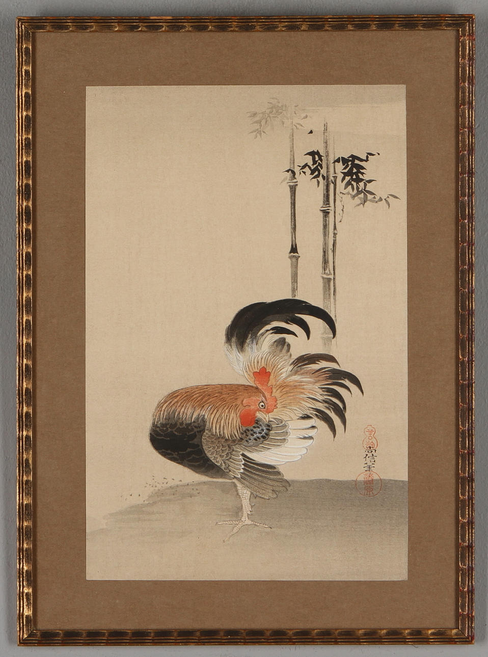 HOLZSCHNITT, Hahn, China / Japan.