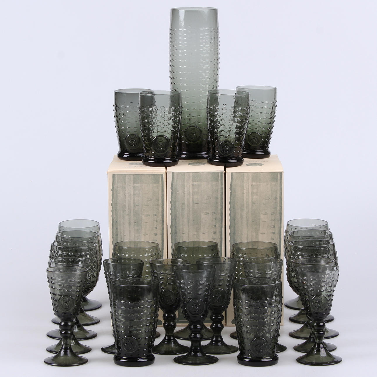 GLAS, 30 delar, "Hertig Carls glas", Reijmyre, 1900-tal.