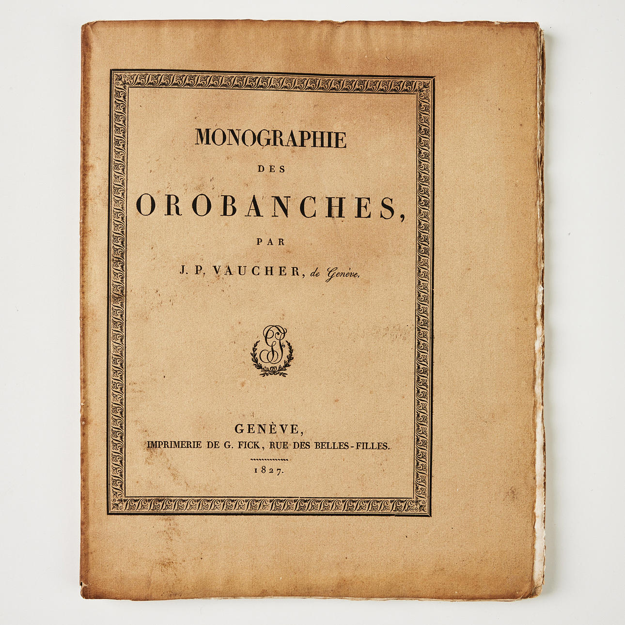 VAUCHER'S MONOGRAPHIE DES OROBANCHES (BROOMRAPES, SNYLTROT) 1827. Books ...
