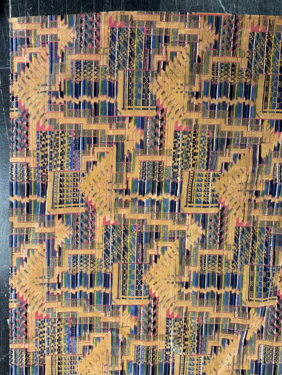 Art Deco sammet tyg, cirka 1925.