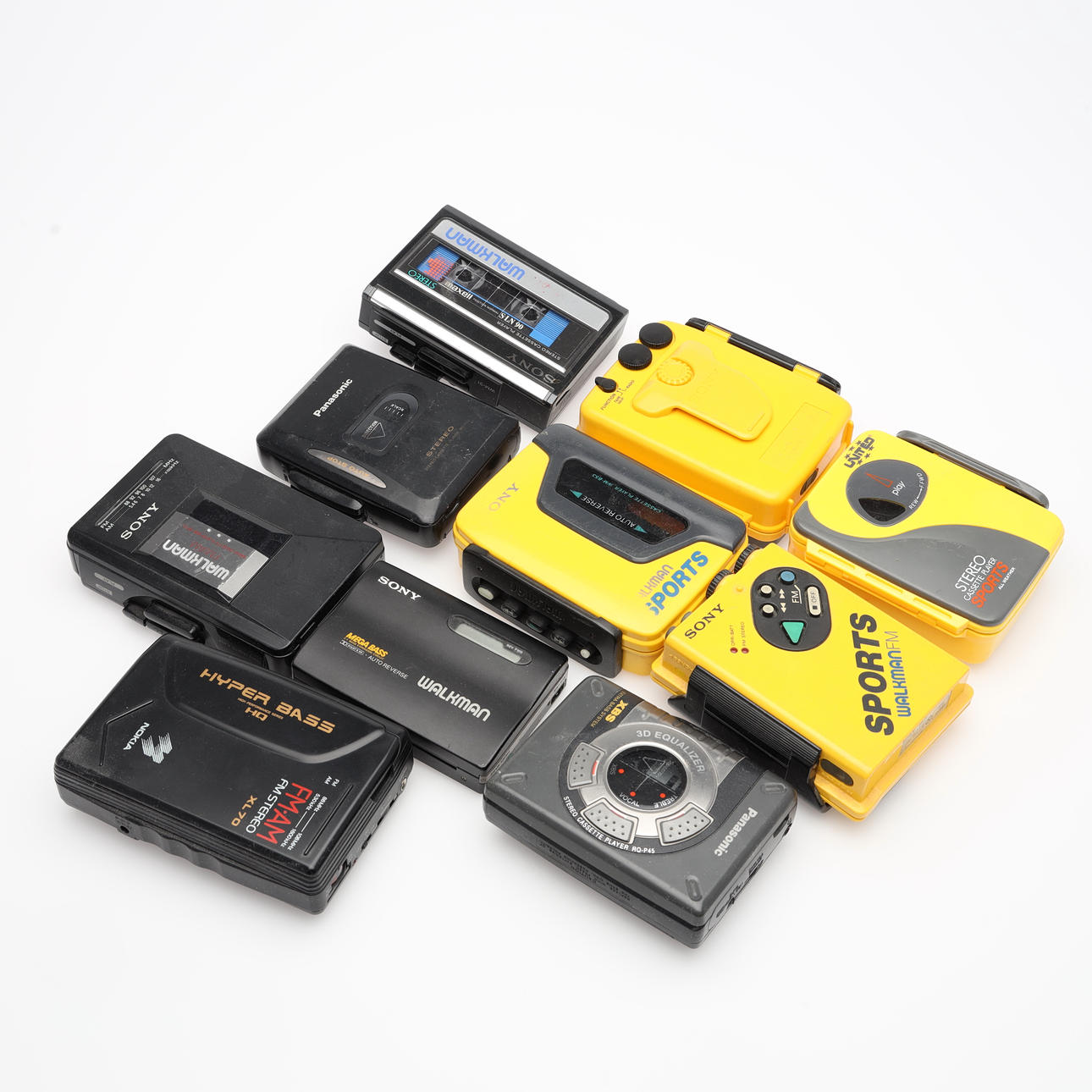 BÄRBARA KASSETTSPELARE, 10 st, mestadels walkman.