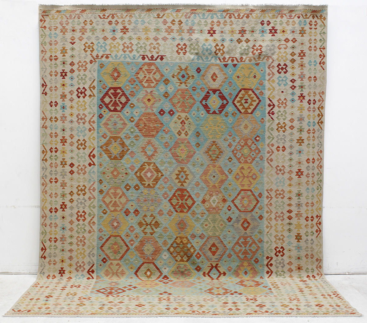 MATTA, Orientalisk, stor Kelim, Uzbak, 390 x 300 cm.