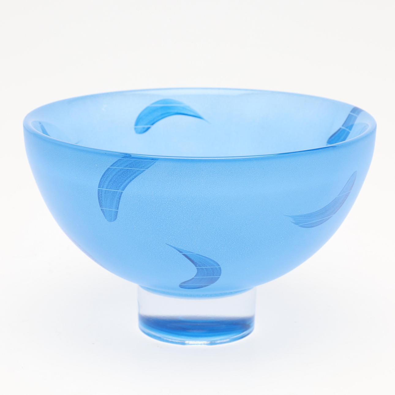 ANDERS LINDBLOM. skål, glas, Nybro, signerad.