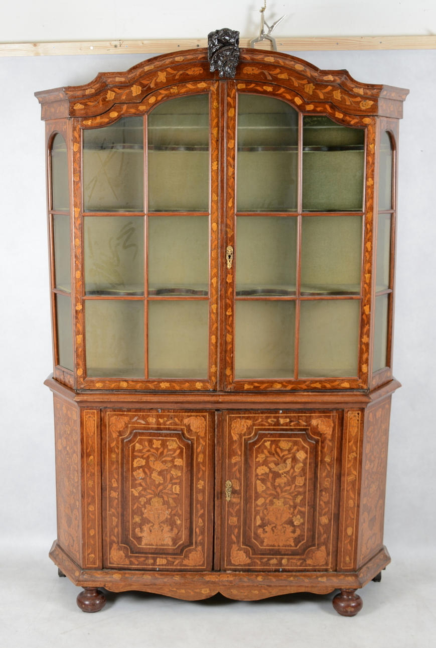 SKÅP MED INTARSIA, Holland, 17/1800-tal.