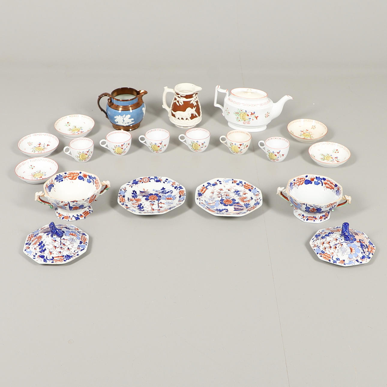 OLIKA 19THC ENGELSKA KERAMIK.