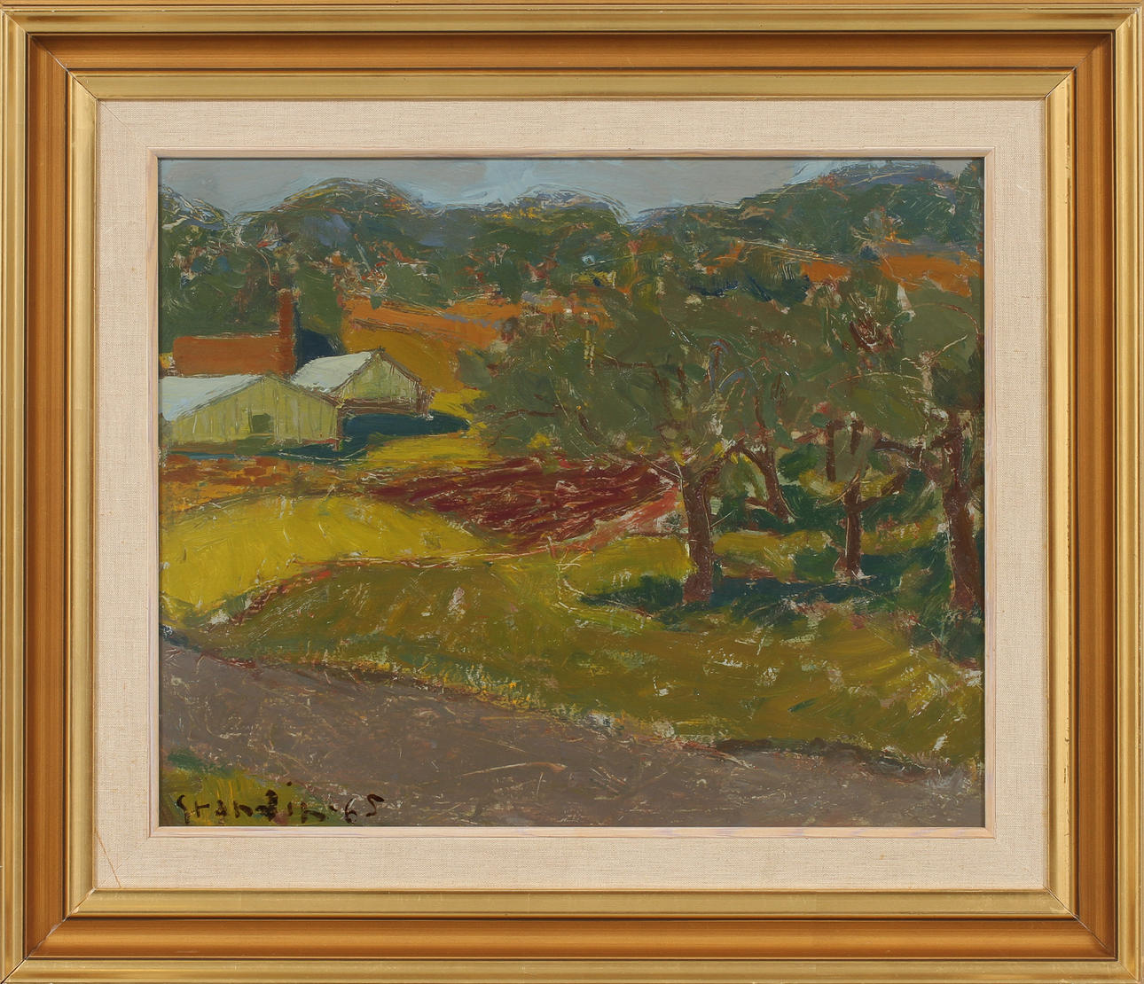 SVÄN GRANDIN. Landskap, olja på pannå, signerad.