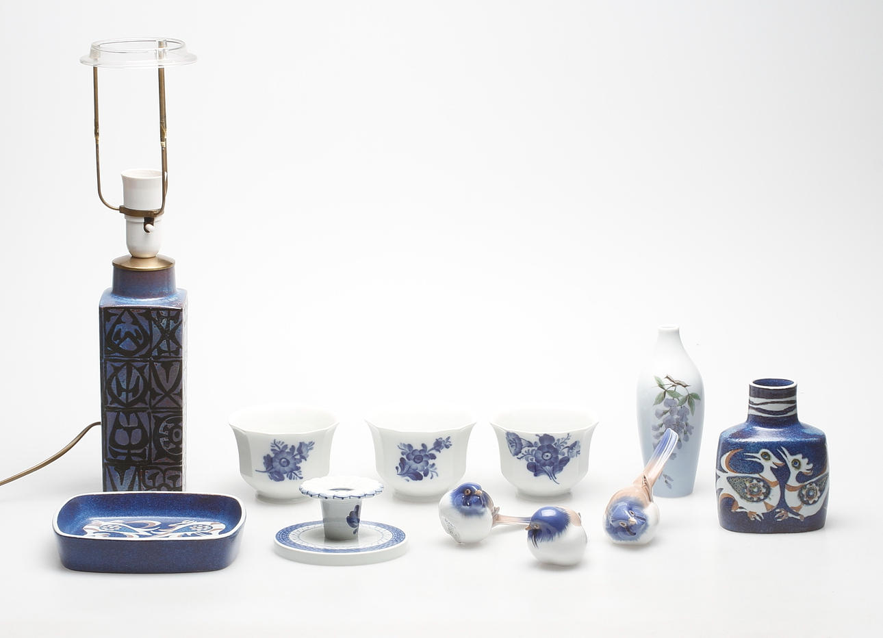 PORSLIN, 11 delar, Bing & Gröndahl och Royal Copenhagen, Danmark.