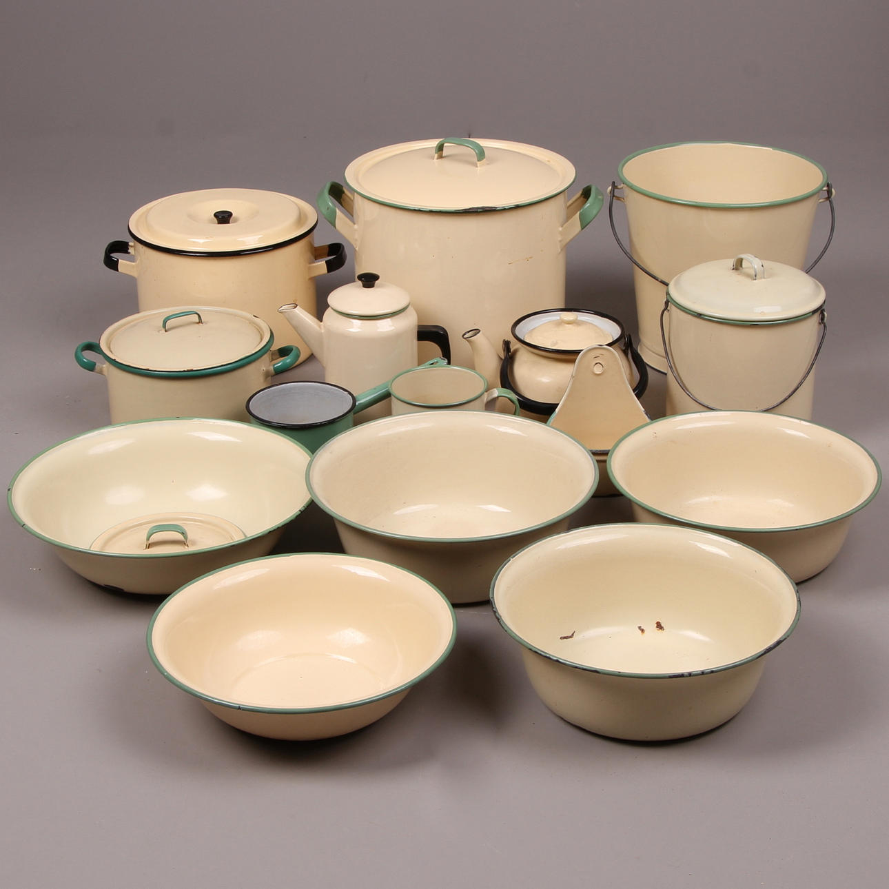 PARTI EMALJ, 14 delar, Kockums.