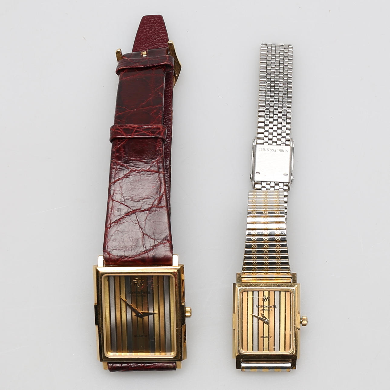 ARMBANDSUR, 2 st, doublé, Raymond Weil, 1900-talets fjärde kvartal.