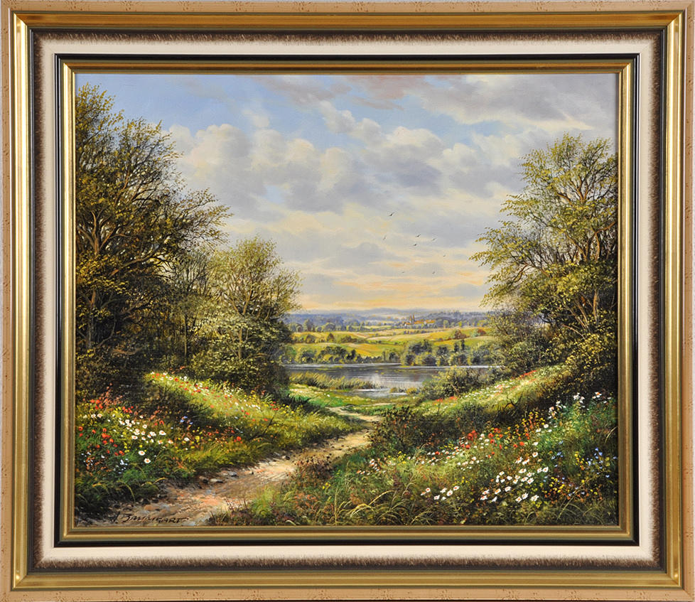 HORST BAUMGART. "WALDWEG AUF EINE STADT AM FLUSS FÜHREND".