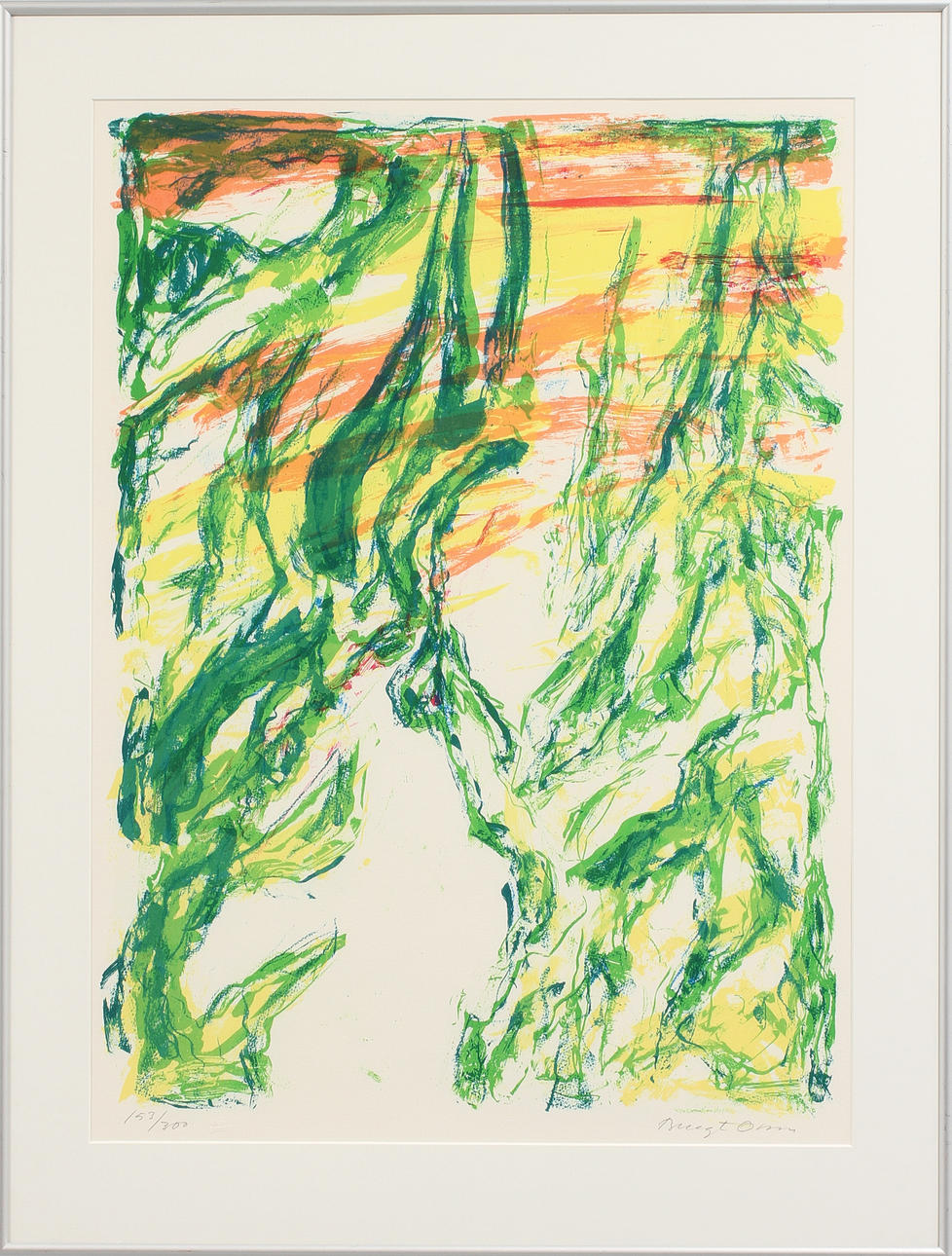 BENGT OLSON. Komposition, färglitografi, signerad och numrerad 153/300.