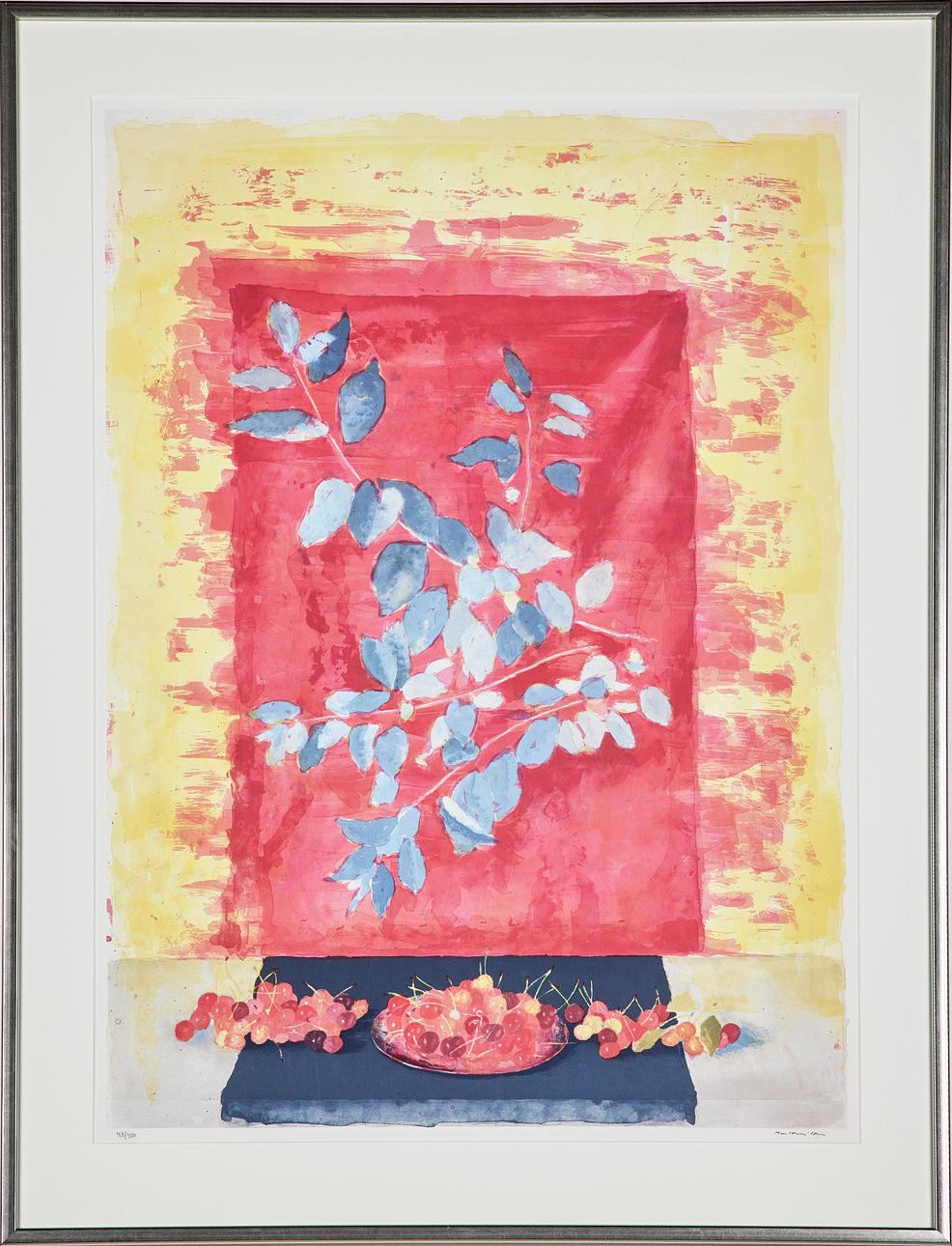 MAC HAMILTON. "Red attacking yellow", color lithograph, signed and numbered 48/450.