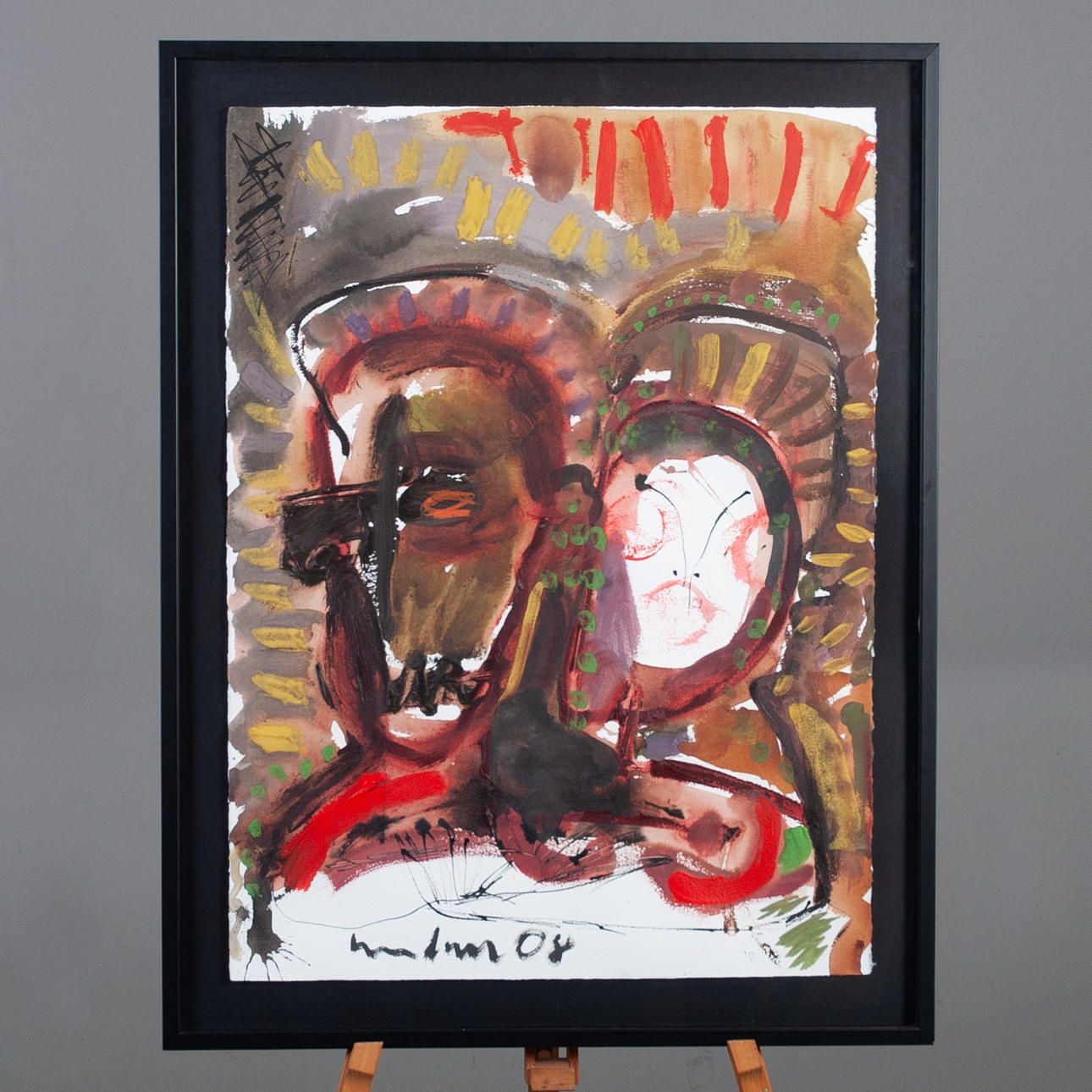 ULF LUNDELL. Akvarell. "Två" signerad.