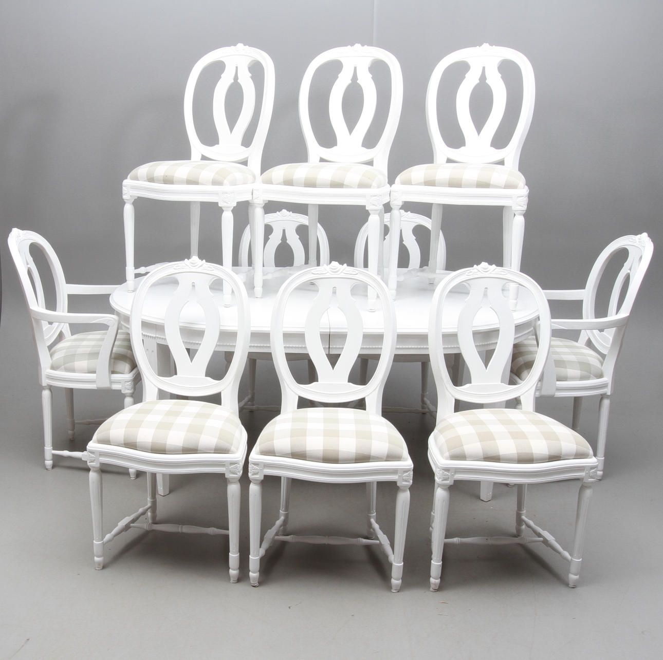 MATSALSGRUPP, 11 delar, gustaviansk stil, Geromar, 2000-tal.