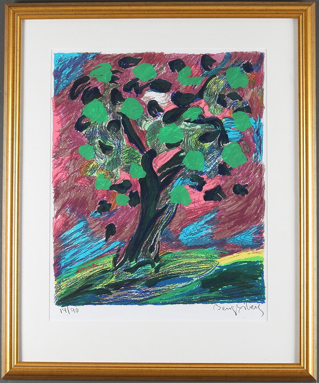 BENGT ÅBERG. Litografi, signerad och numrerad 19/90.