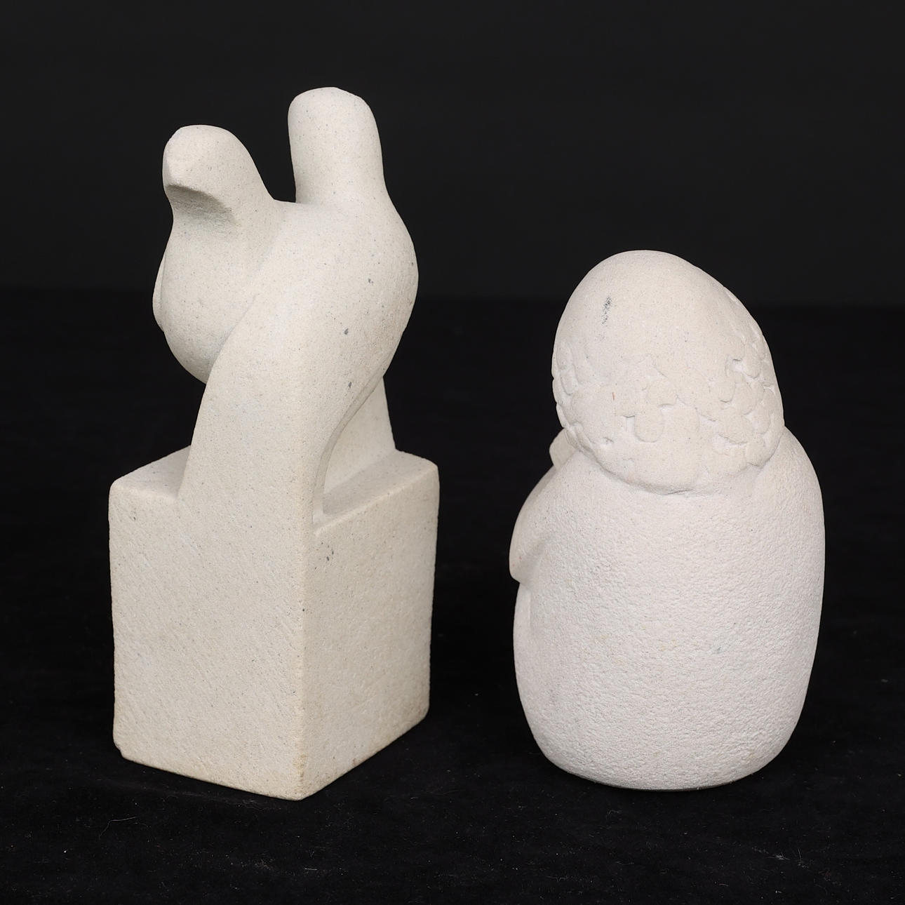 STONE SCULPTURES, 2 pcs, Marbell Stone Art Belgium. Art
