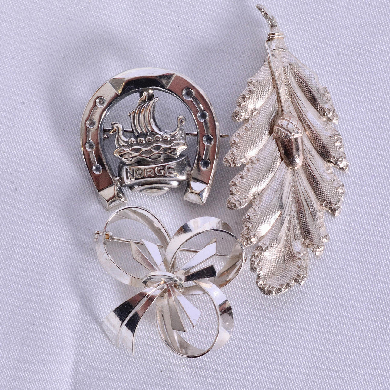 SILVERBROSCHER, 3 st, 1900-tal.